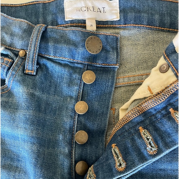 The Great The Straight A High Rise Denim Jeans Ladies Size 25 - Picture 6 of 8
